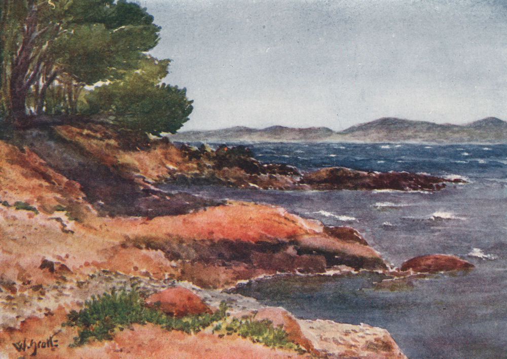 CARQUEIRANNE. 'On the shore near Carquéiranne' by Scott. Var 1907 old print